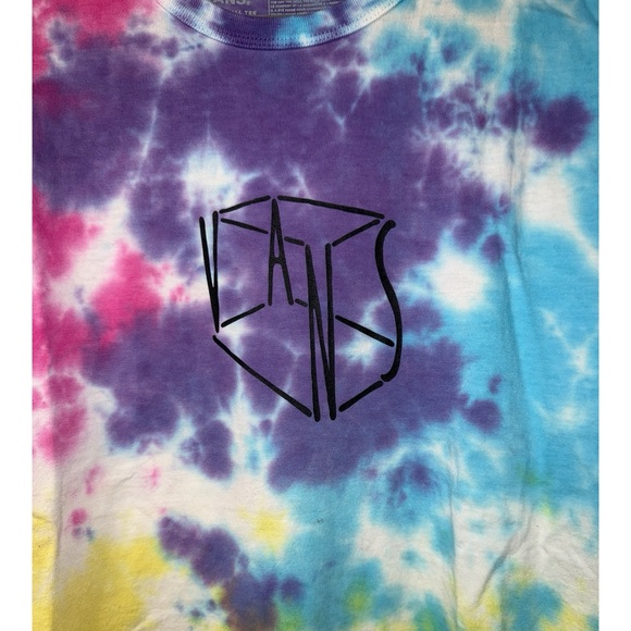 Vans - Tie-Dye T-Shirt - Geometric “VANS” Logo - Multicolor Swirl - Size XL - Picture 2 of 5